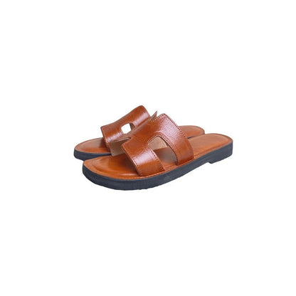 Sandales marocaines artisanales en cuir premium (Camel)