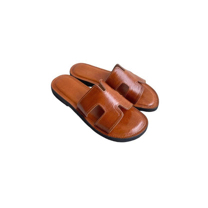 Sandales marocaines artisanales en cuir premium (Camel)